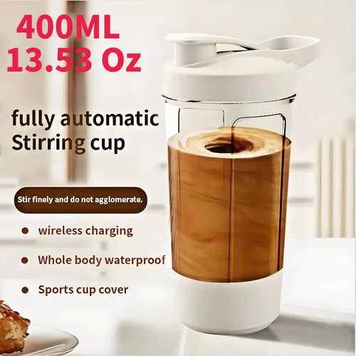 400Ml Self-Stirring Shaker Cup USB Charging Shaker Cup for Protein Shake Meal Replacement Shake Portable Sport Mixing Cup