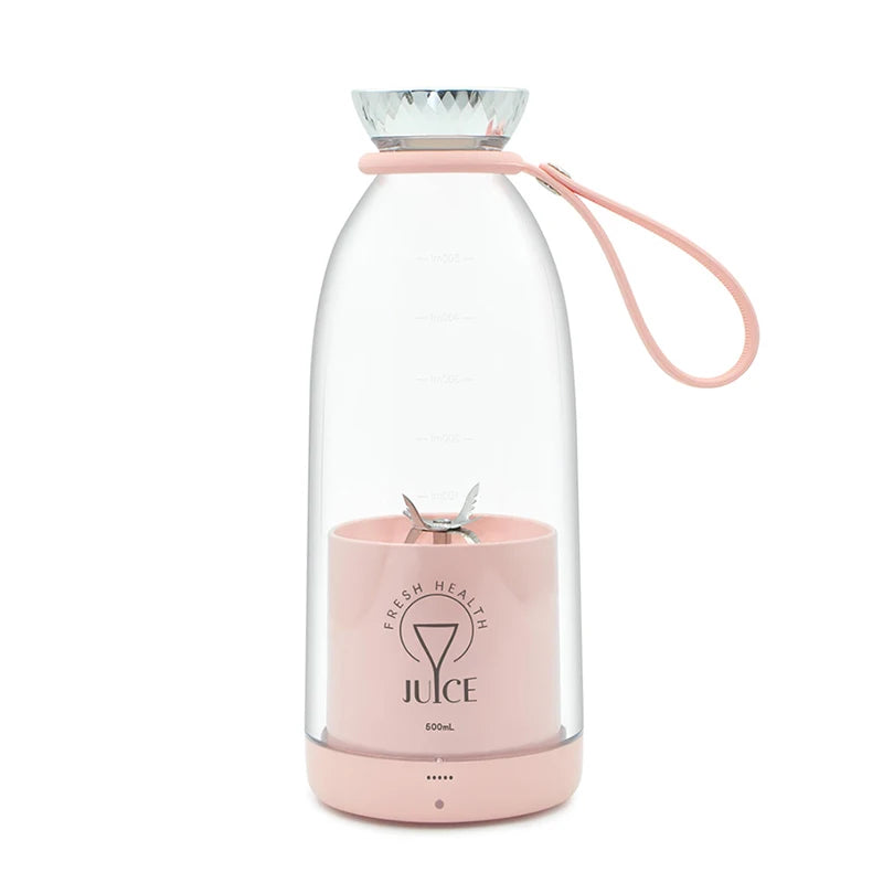 New Hand Held 500ML Wireless Charging Household Small Smoothie Bottle Blenders Fresh Juicer Mini Portable Blender
