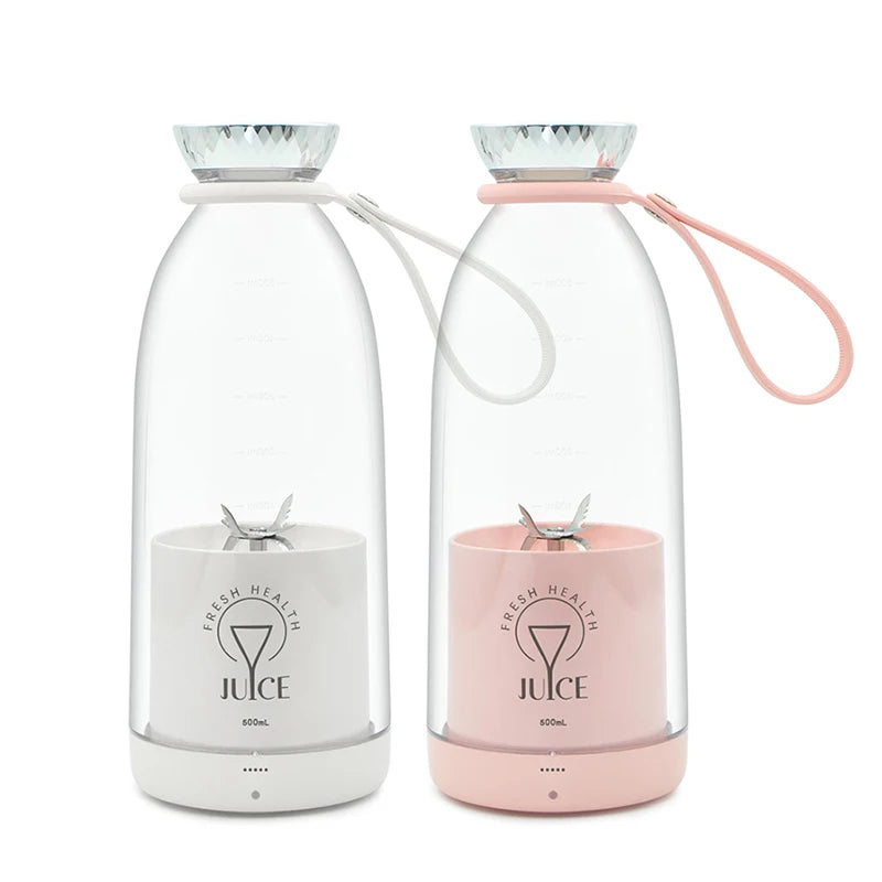 New Hand Held 500ML Wireless Charging Household Small Smoothie Bottle Blenders Fresh Juicer Mini Portable Blender